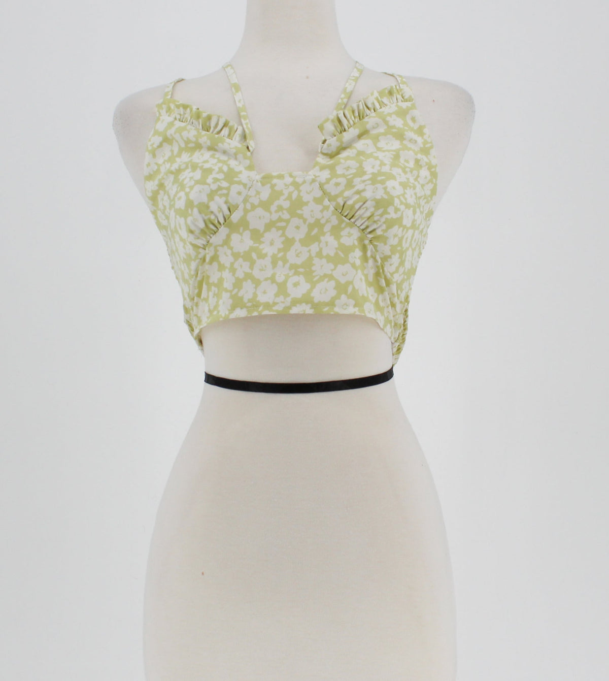 Shein Floral Crop Top with elastic back