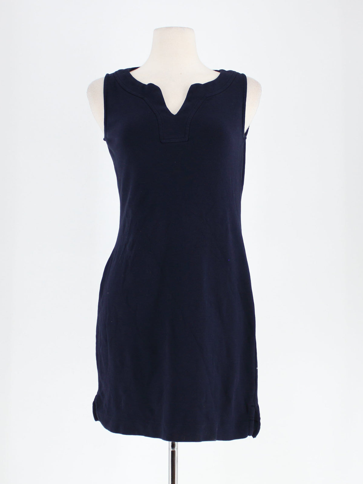 Talbots Petite Jersey Shift Dress with V-Neck