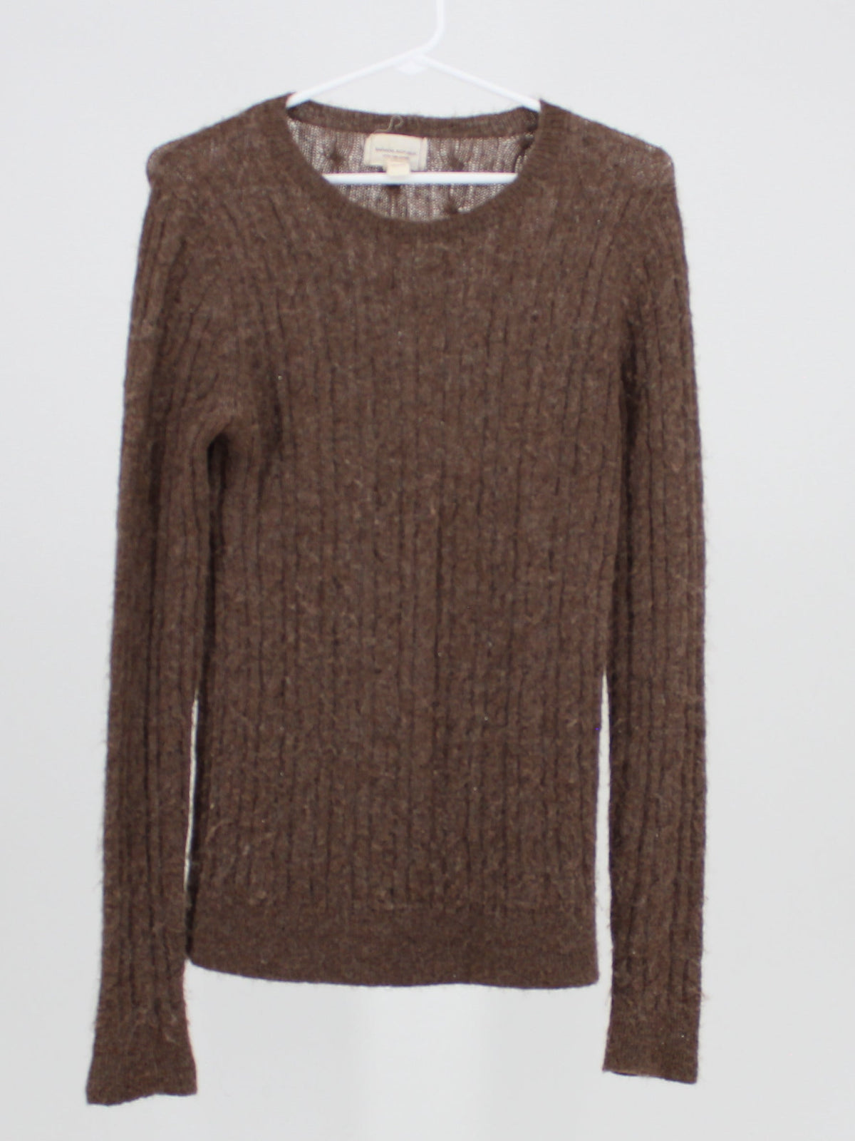 Banana Republic Round Neck Cableknit Alpaca Sweater