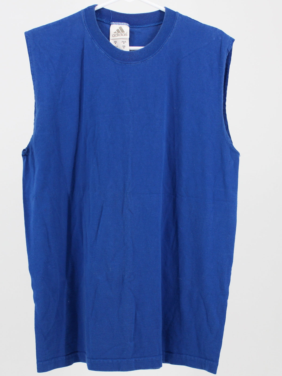 Cobalt Blue Solid Adidas Tank Top