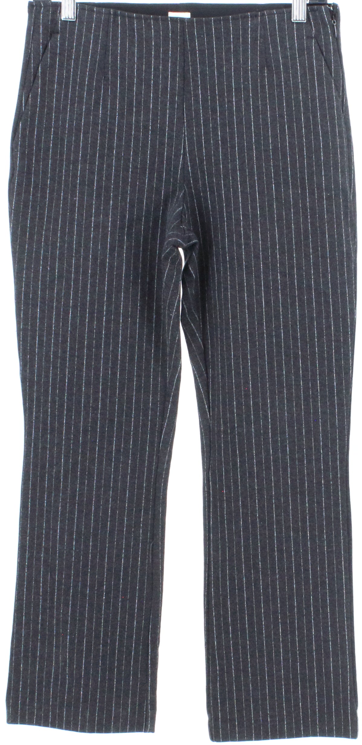 Gap Crop Flare Black With White Pinstripe Pants