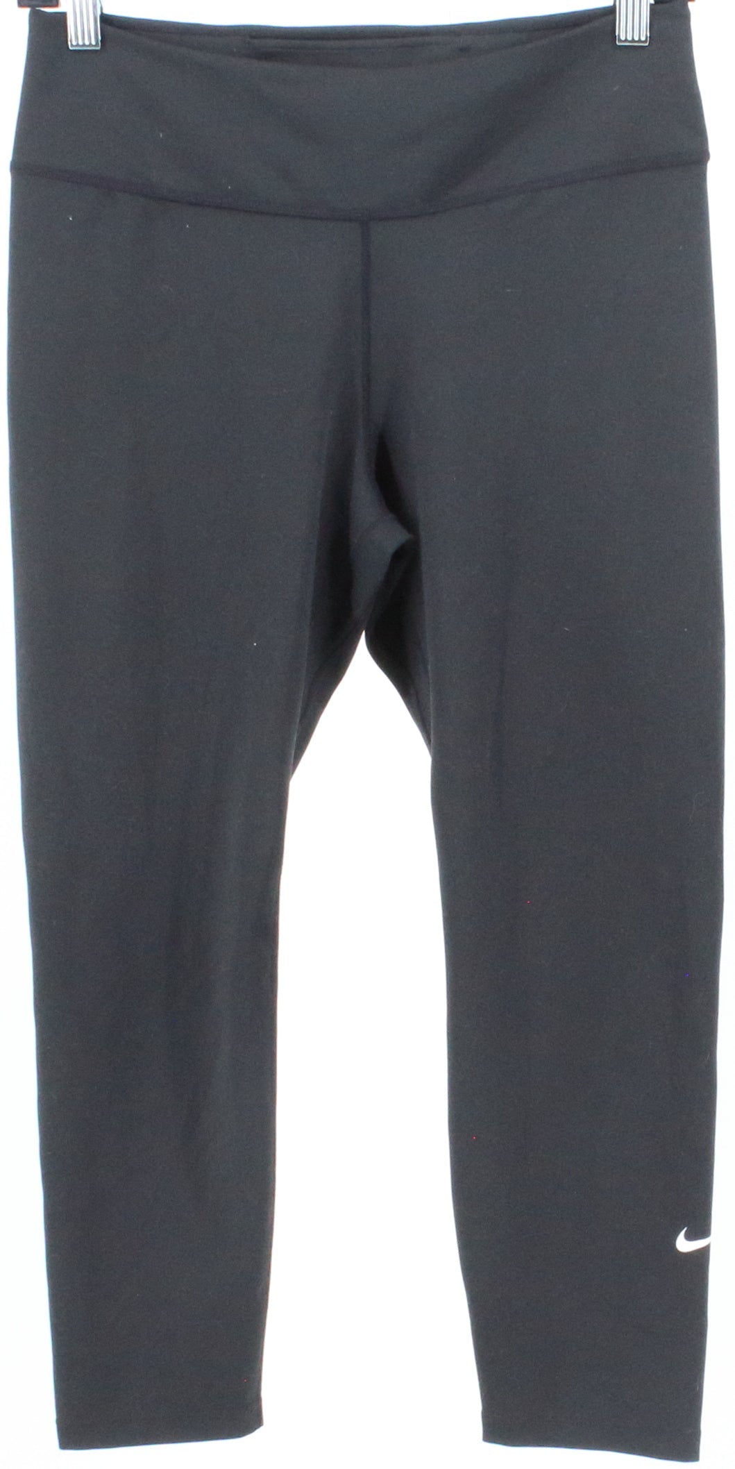 Nike Dri-Fit Black Legging Pants With White Lower Silk Logo