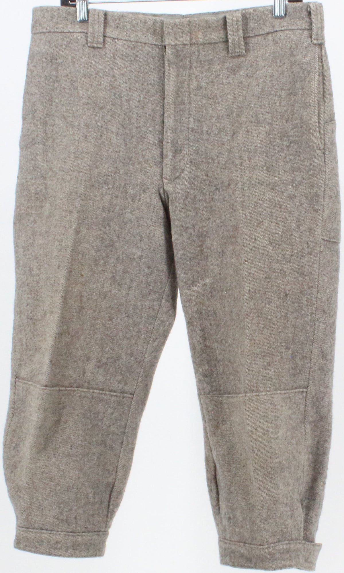 Woolrich Beige Cropped Wool Pants With Hem Adjustment