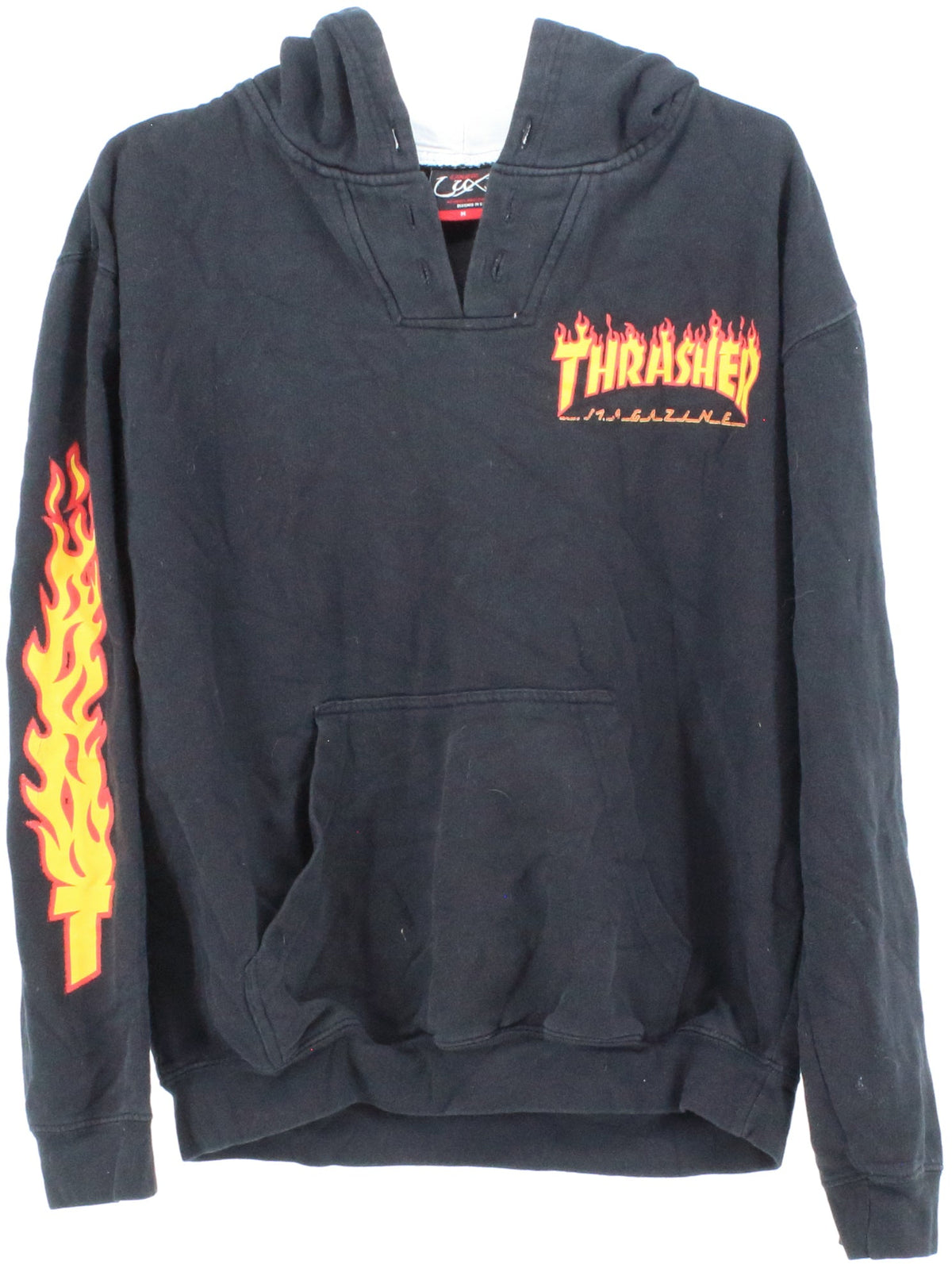 Double Lux Thrasher Magazine Black Hooded Sweatshirt