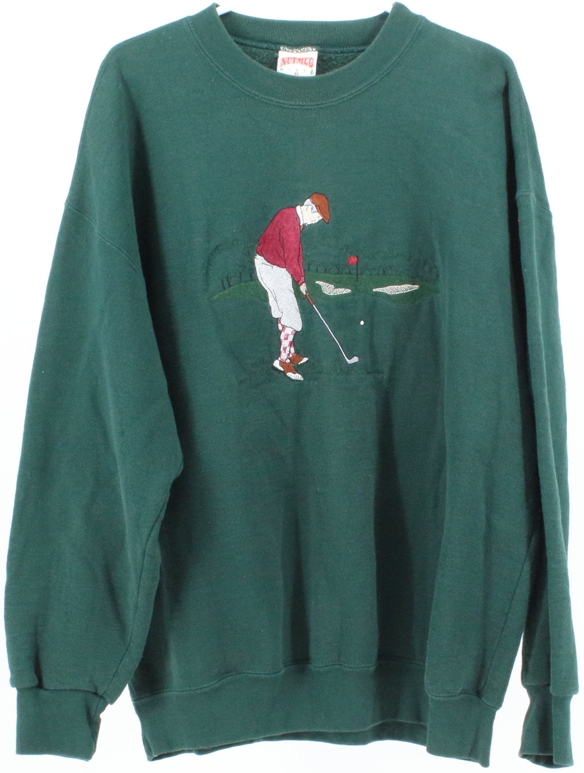 Nutmeg Mills Dark Green Golf Sweatshirt