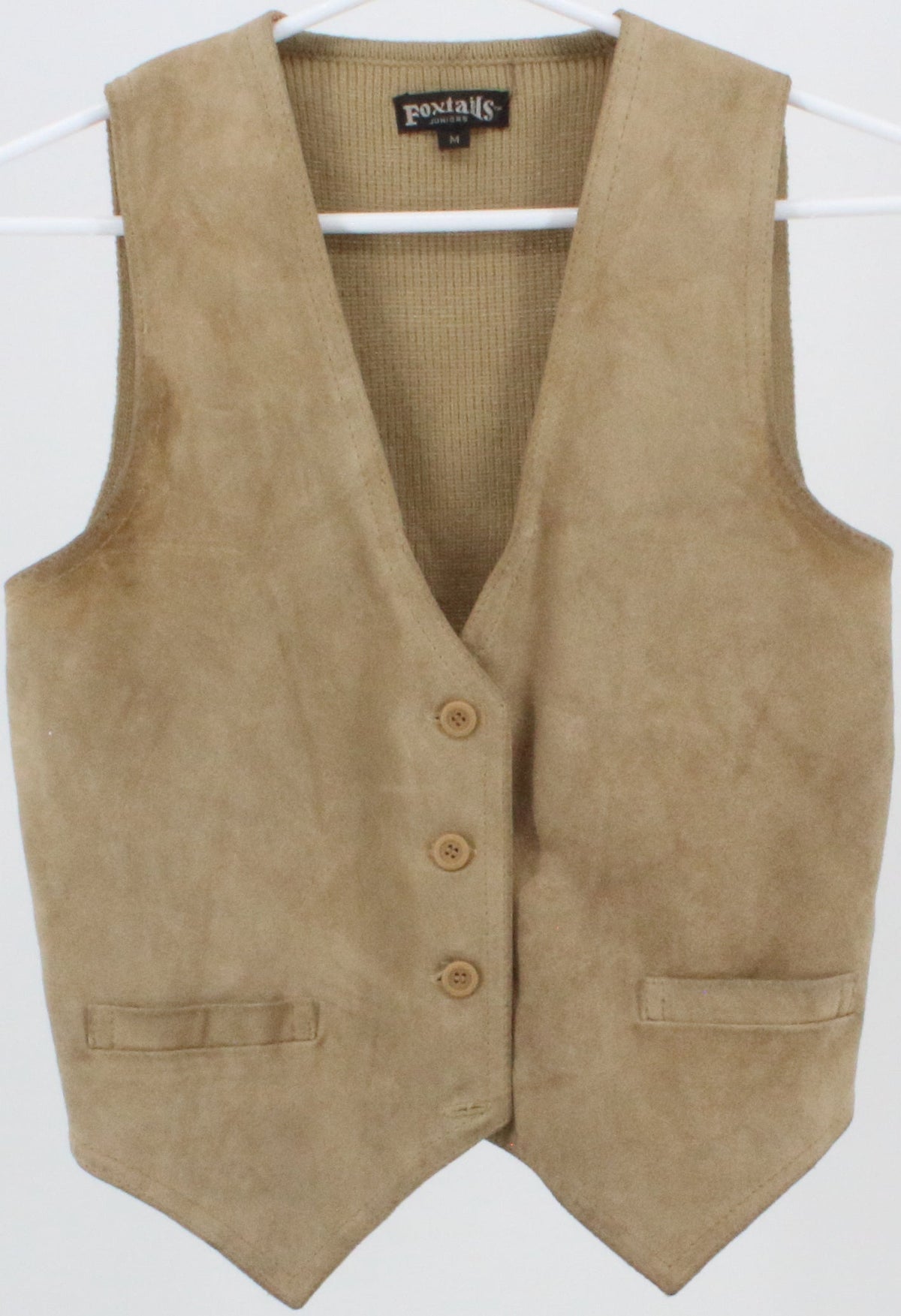 Foxtails Juniors Beige Front Leather Vest