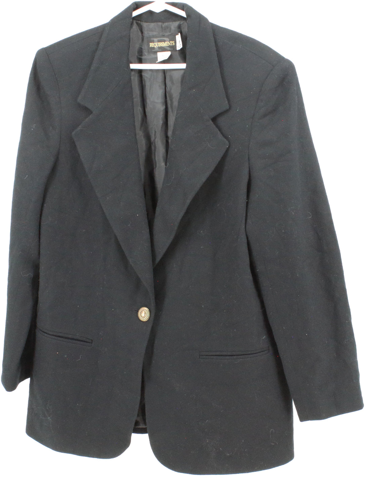 Requirements Black Pure Wool Blazer