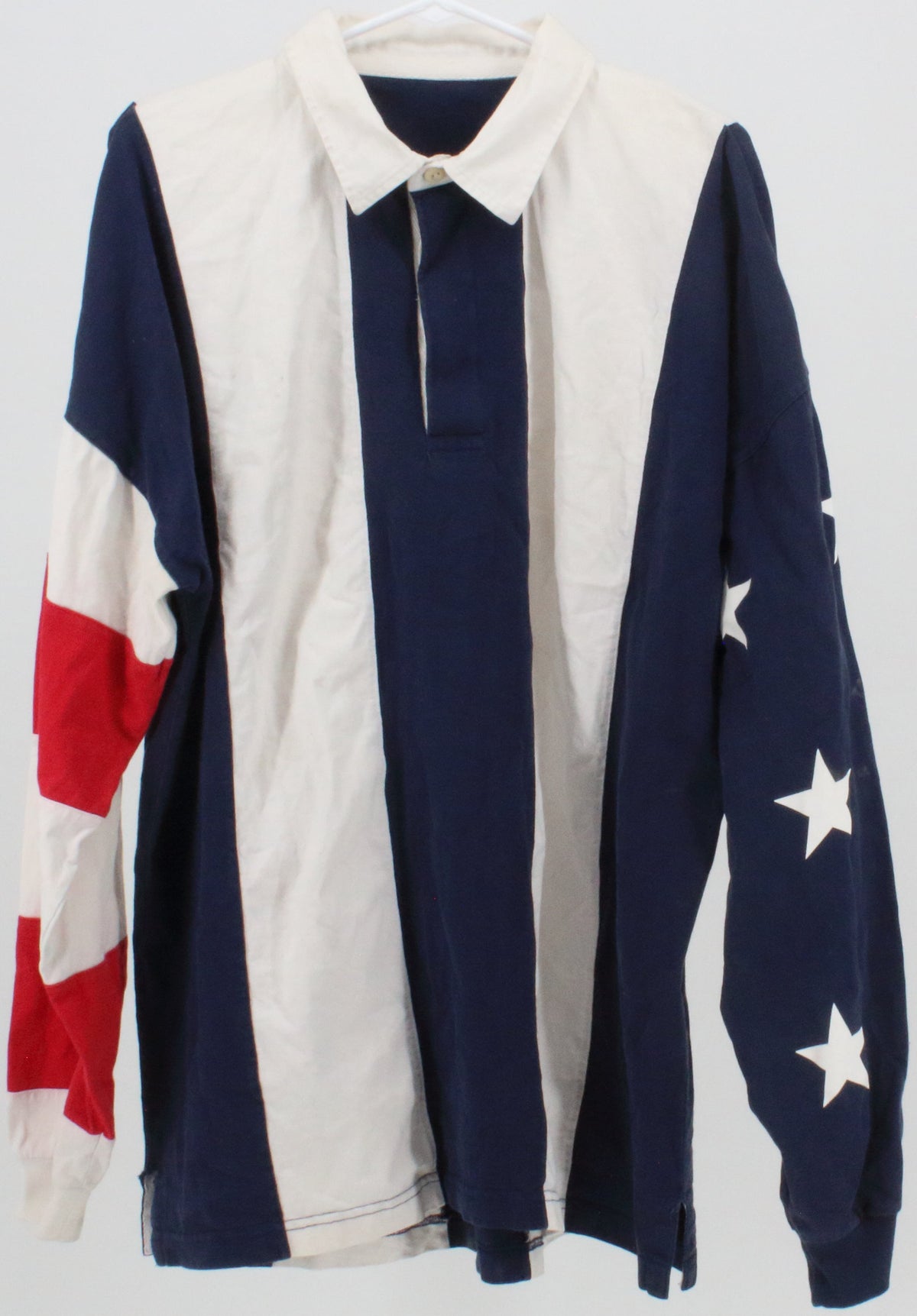 USA Flag Long Sleeve Golf Shirt