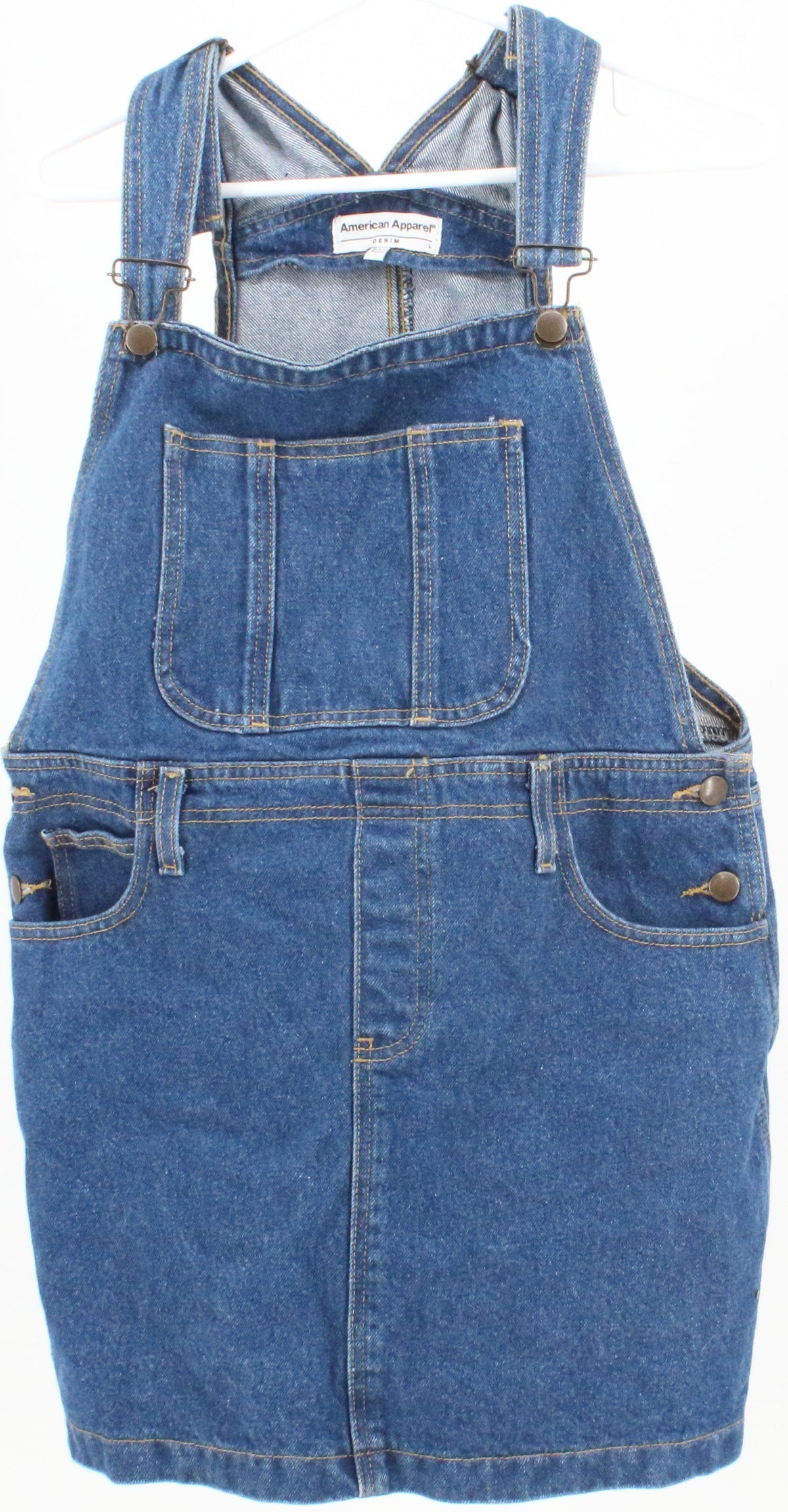 American Apparel Denim Blue Wash Overall Style Dress