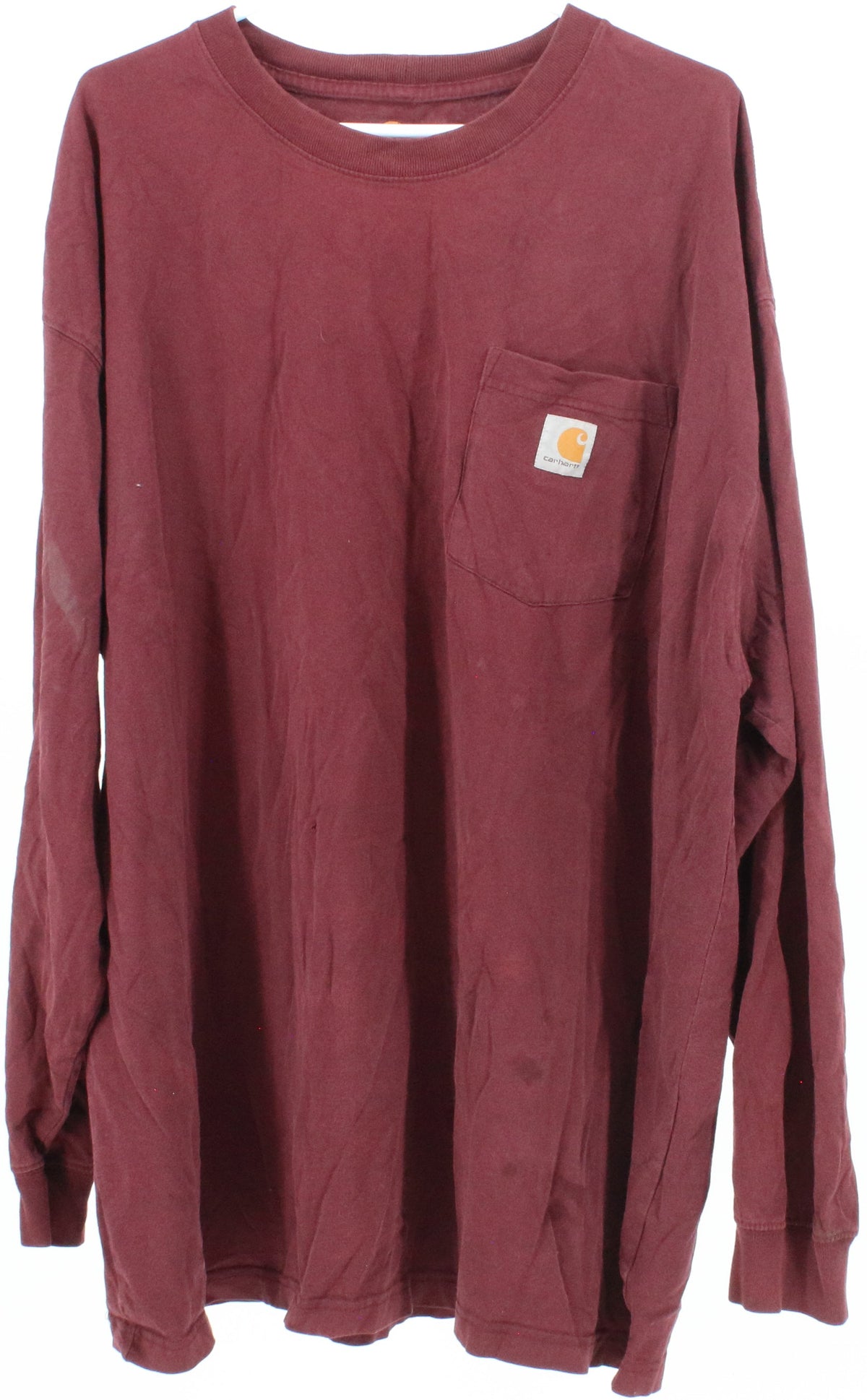 Carhartt Burgundy Pocket Long Sleeve T-Shirt