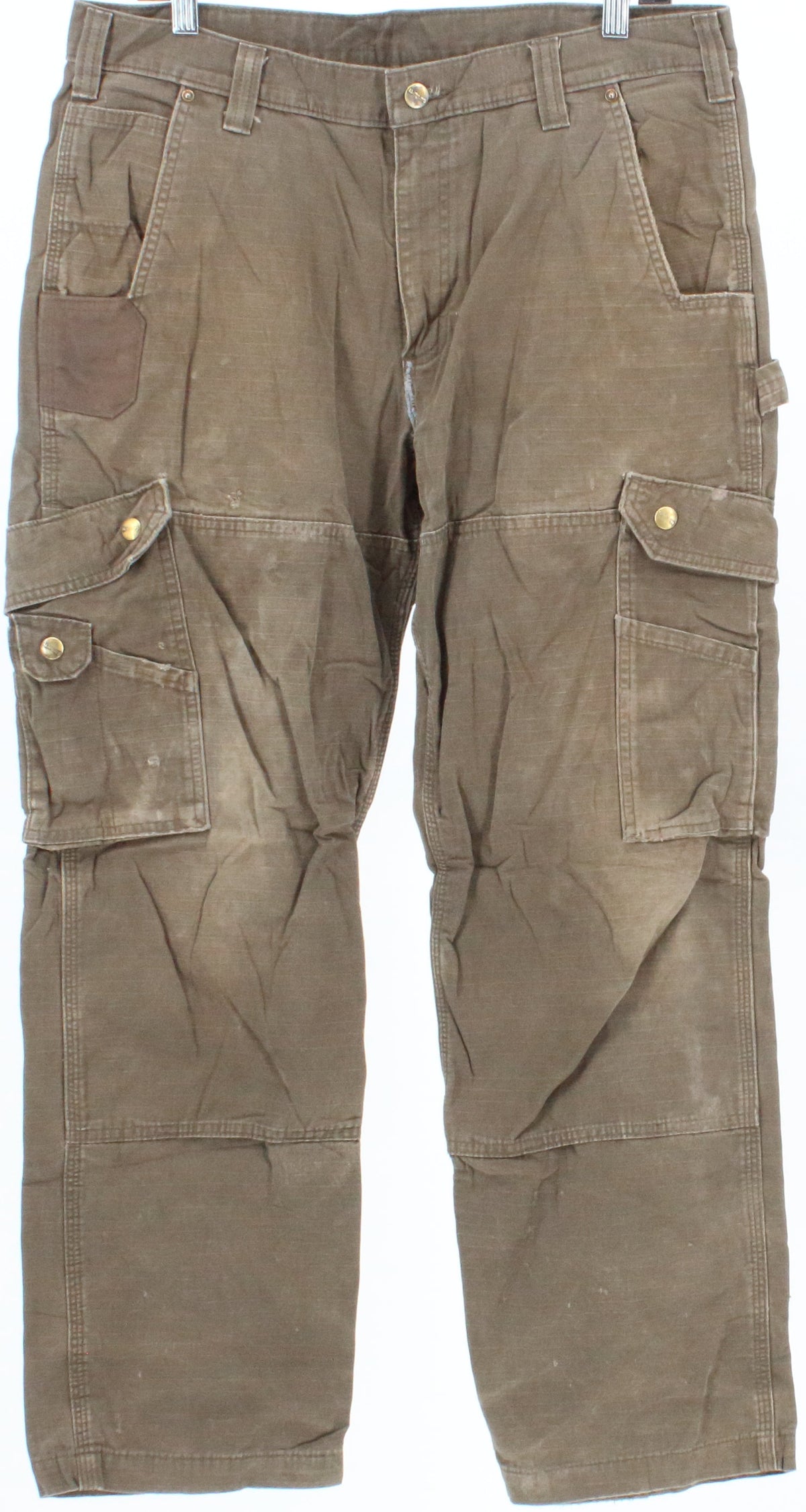 Carhartt Military Green Relaxed Fit Side Pockets Cargo Pants