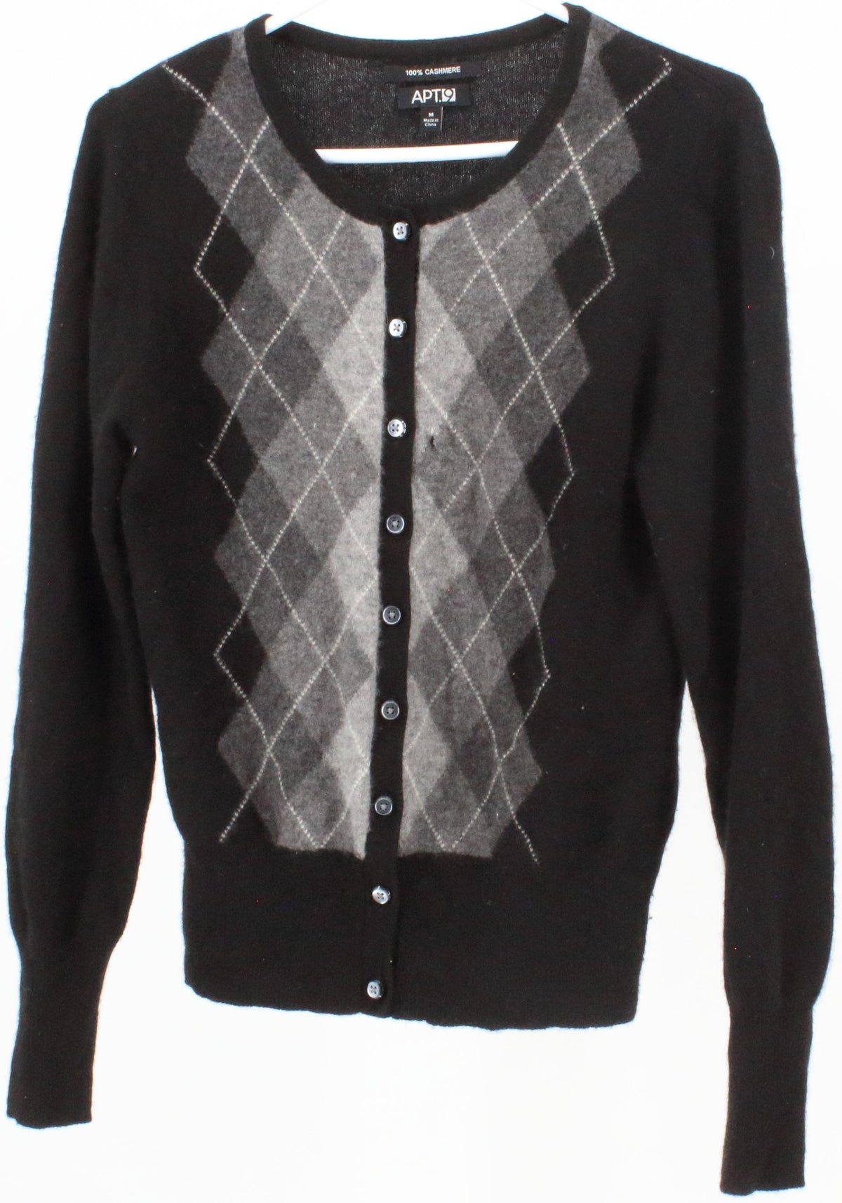 Apt.9 Black and Grey Cardigan Sweater