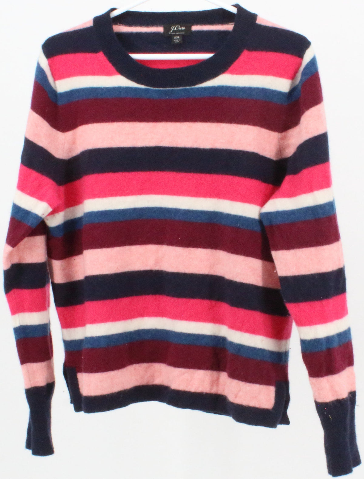 J Crew Multicolor Striped Cashmere Sweater