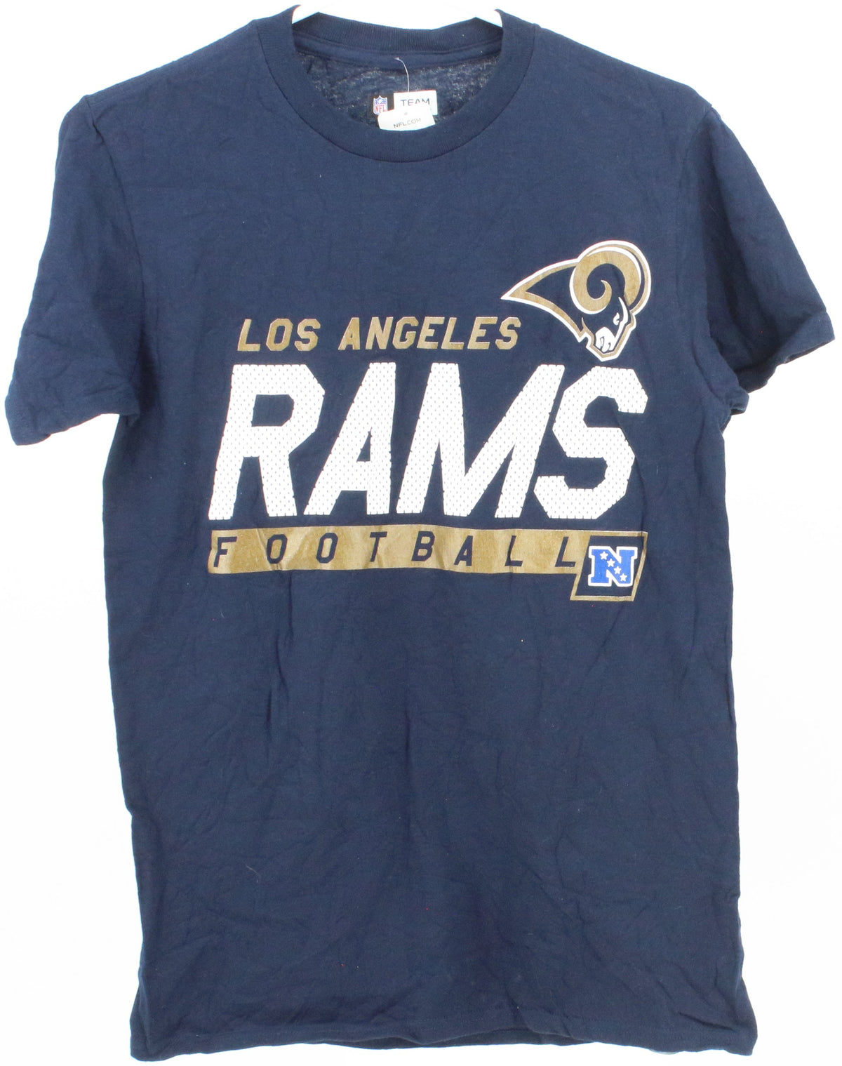 NFL Team Apparel Los Angeles Rams Football Navy Blue T-Shirt