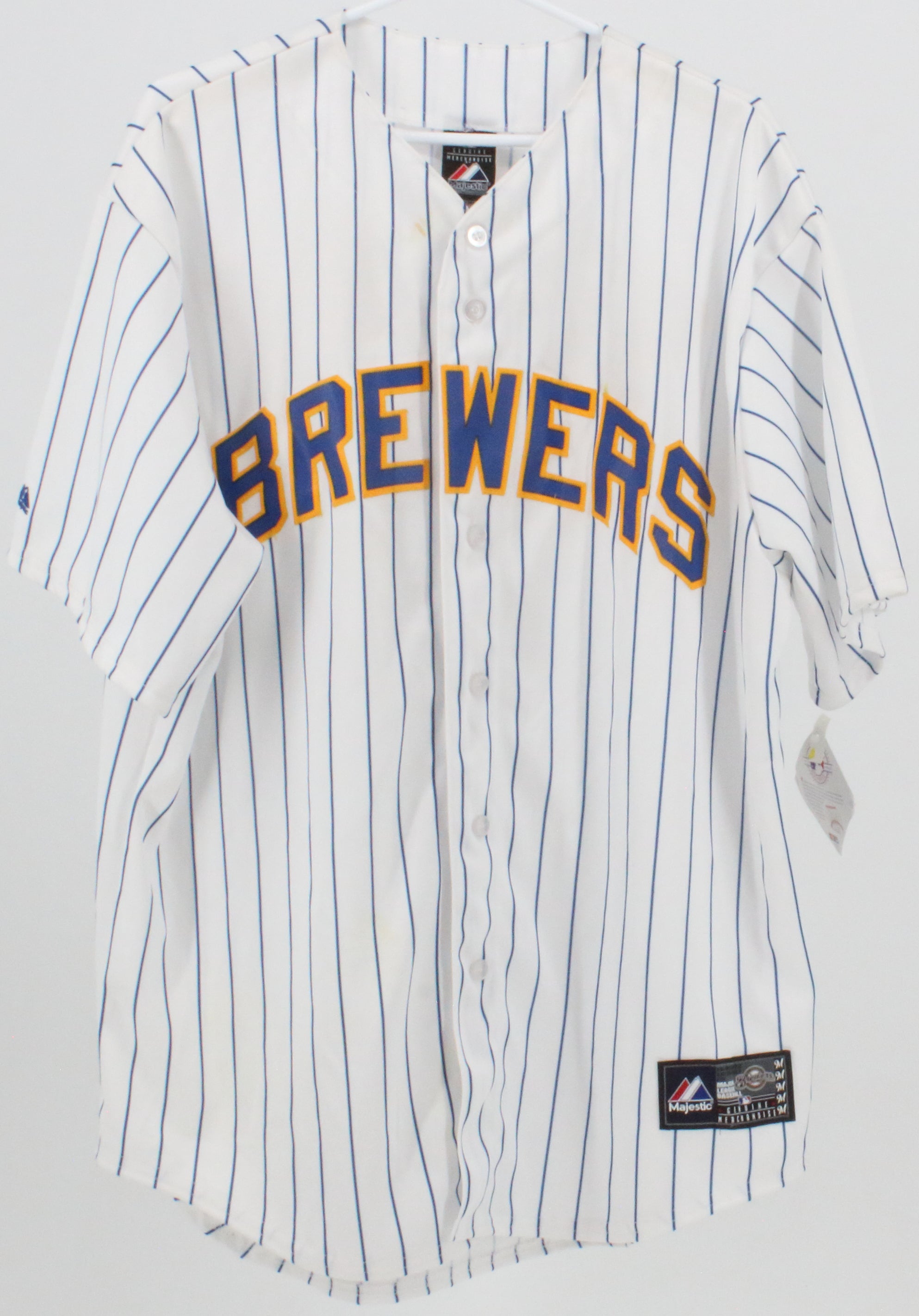 Brewers pinstripe outlet jersey