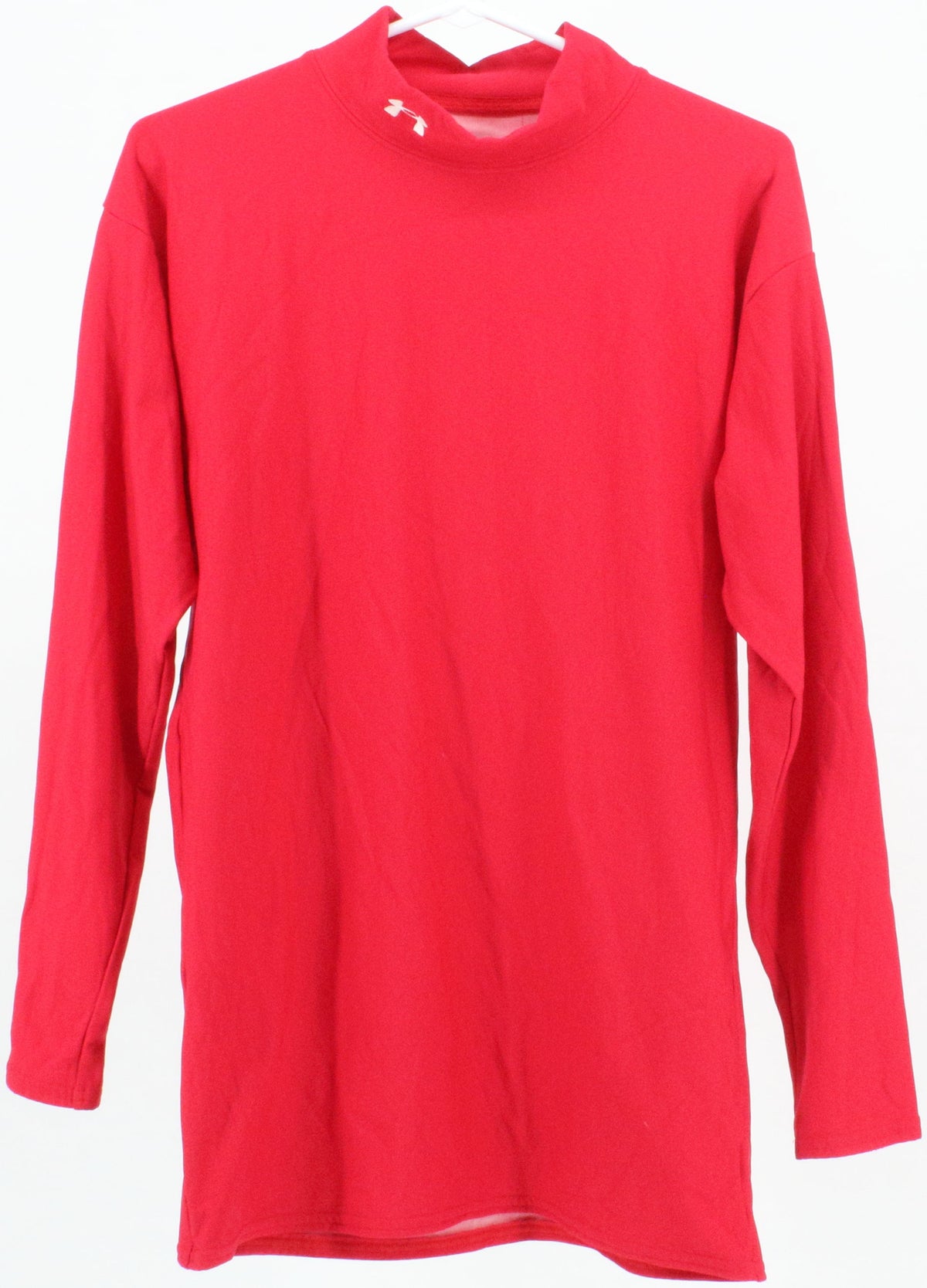 Under Armour Cold Gear Red Mock Neck Long Sleeve Active T-Shirt
