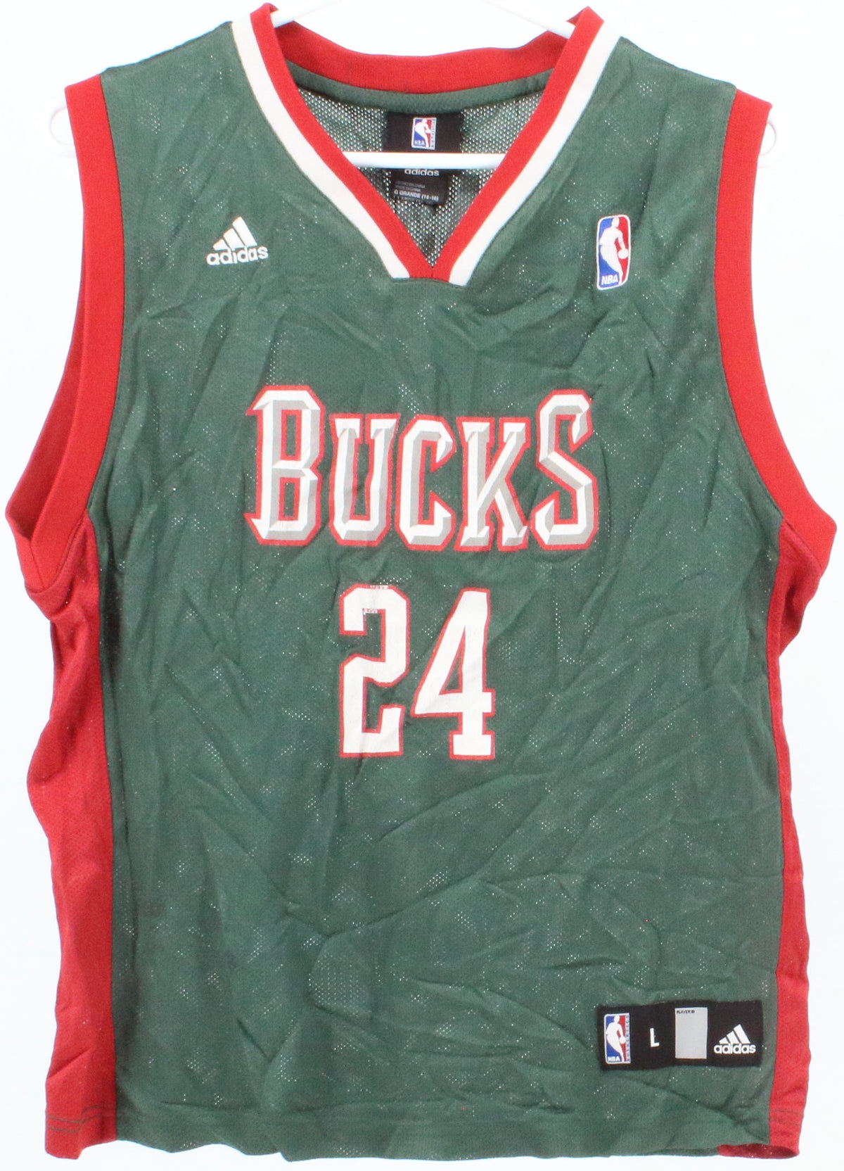 Adidas NBA Authentics Bucks Mason 24 Sleeveless Green Jersey