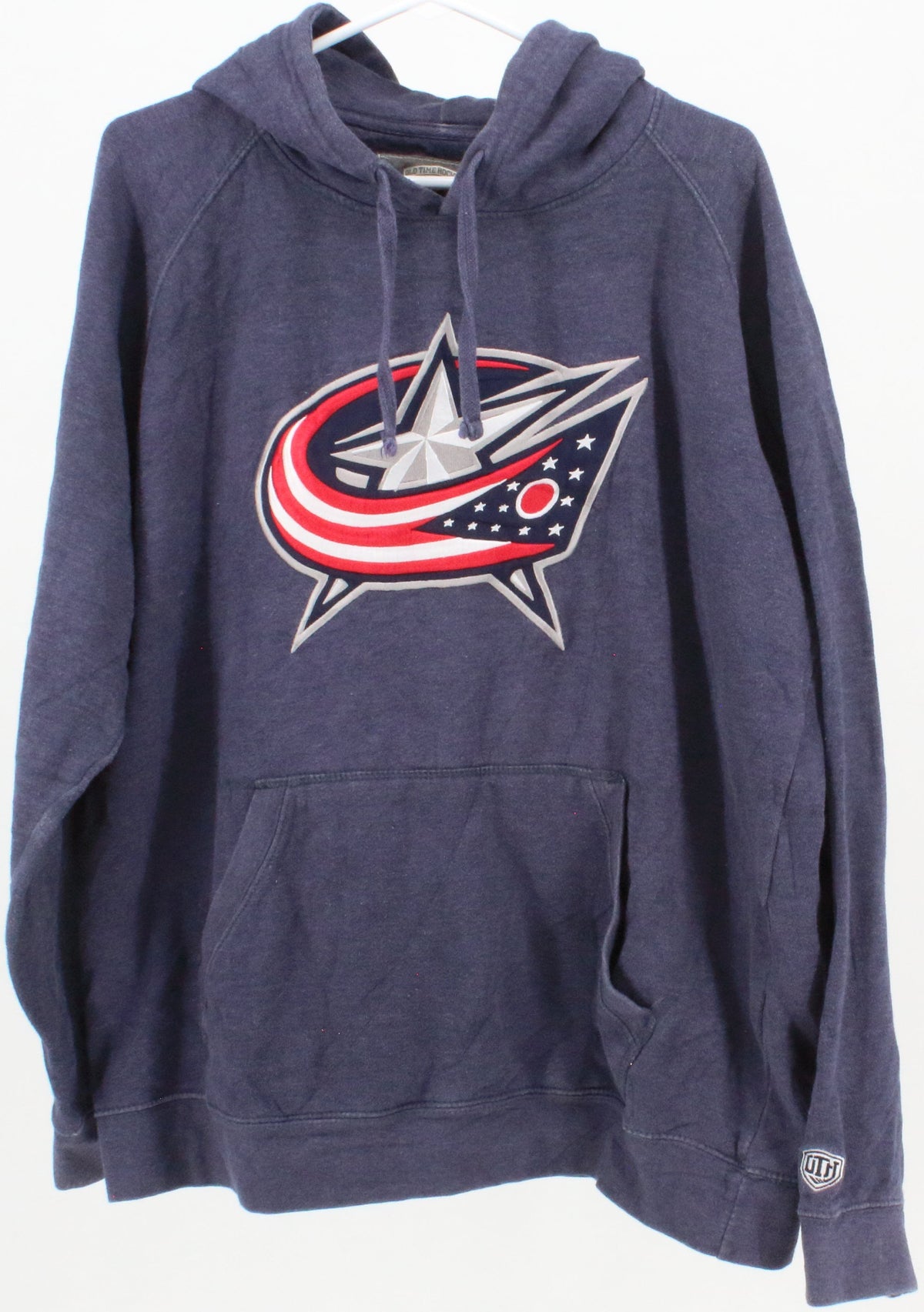Old Time Hockey Columbus Blue Jackets Blue Hooded Sweatshirt
