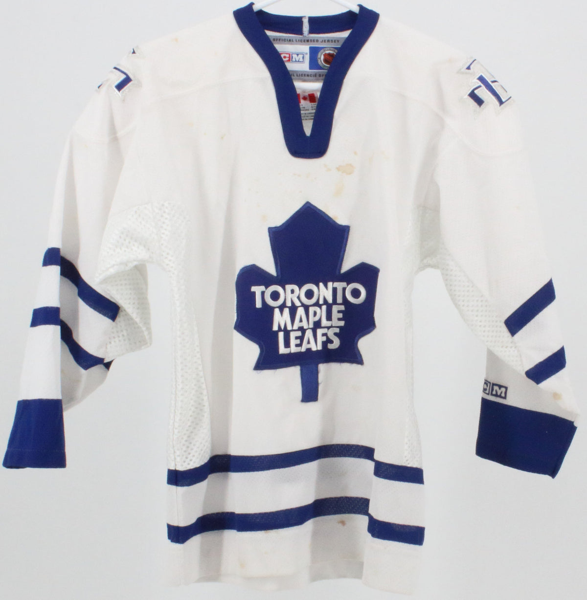CCM NHL Toronto Maple Leafs White and Blue Jersey