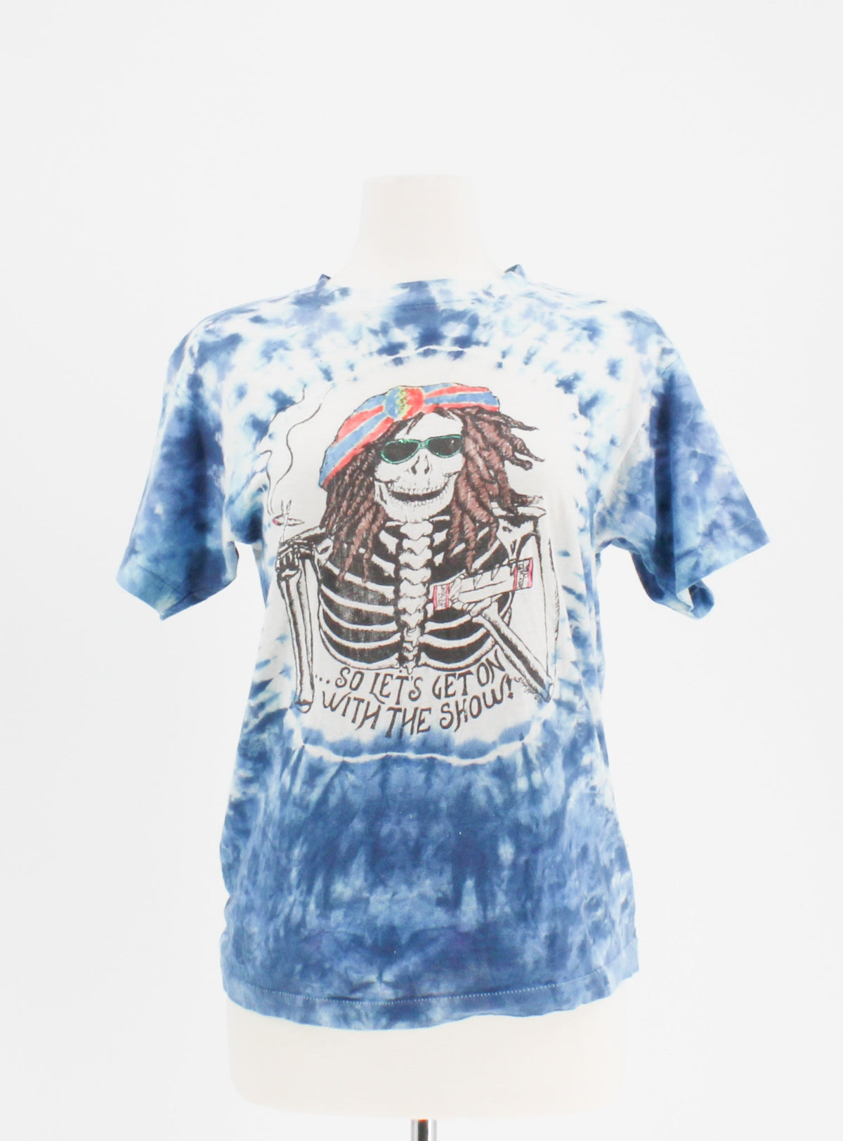 Tie dye Tee Skeleton face