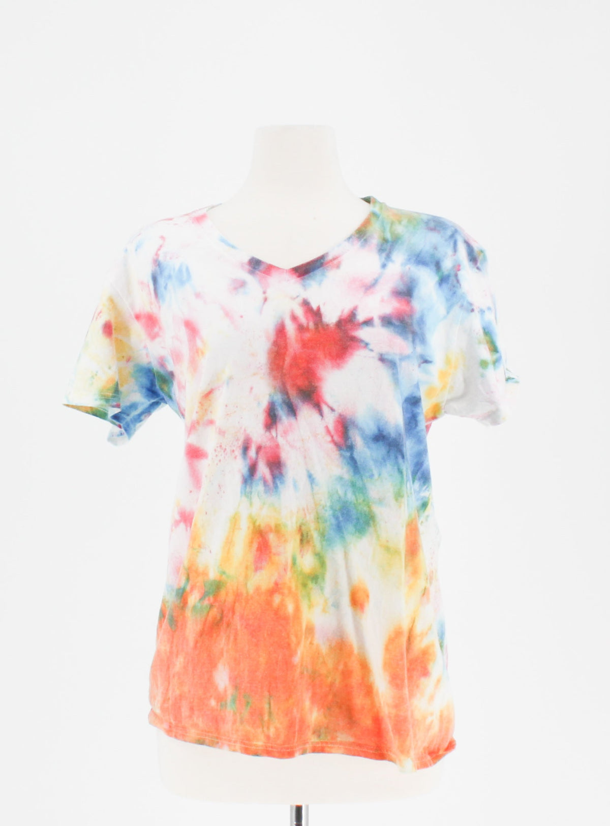 Tie dye Gildan V-Neck T-Shirt